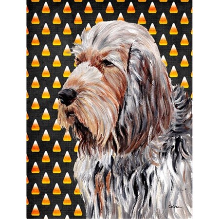 Carolines Treasures Otterhound Candy Corn Halloween Flag Canvas House Size SC9660CHF